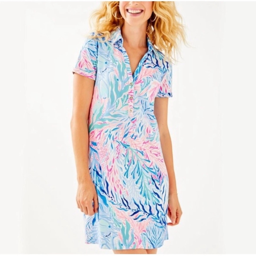 Lilly Pulitzer NWT SZ Small the Sadie Polo Mini Dress UPF‎ 50